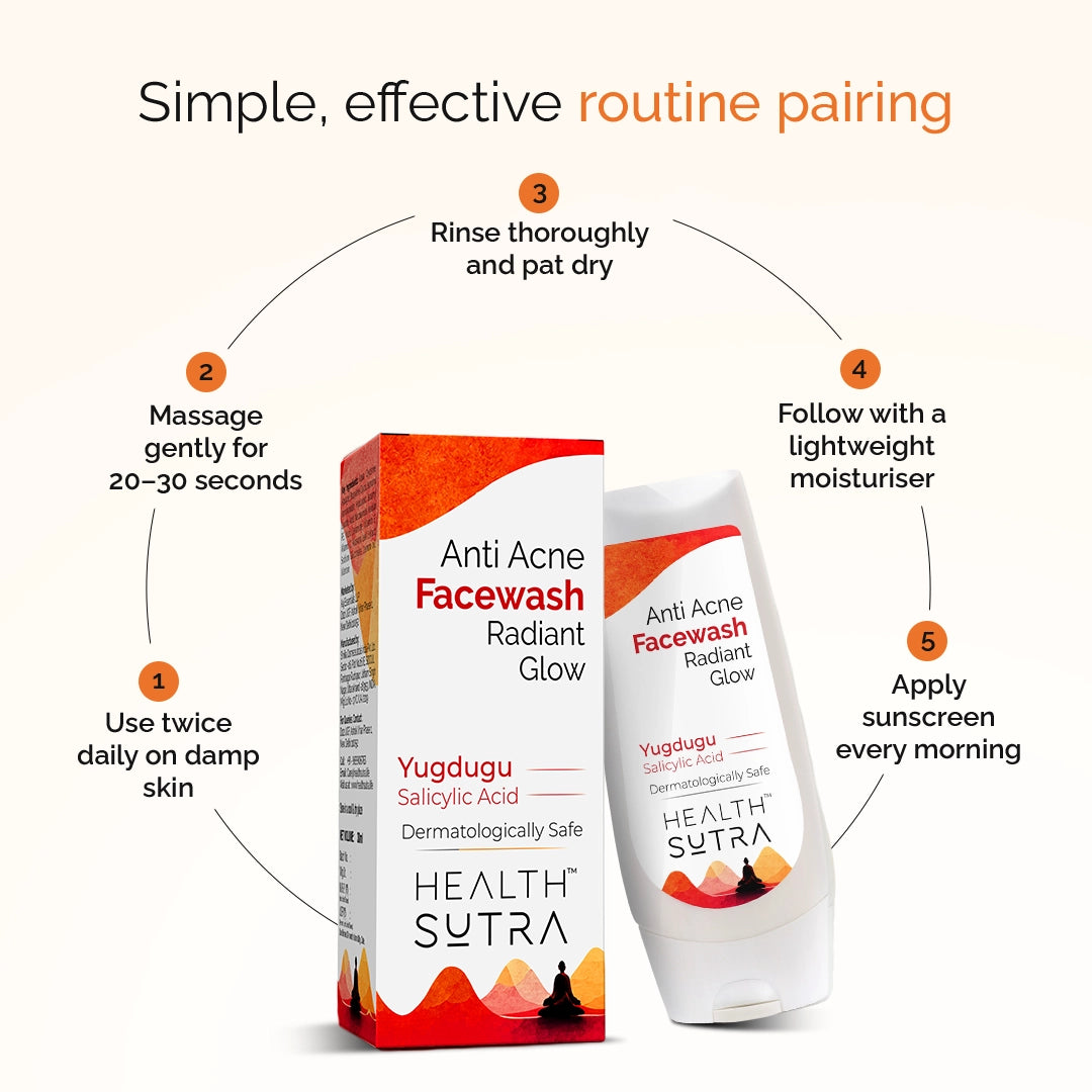 Anti-Acne Face Wash Radiant Glow - with Yugdugu and Salicylic Acid - 100ml